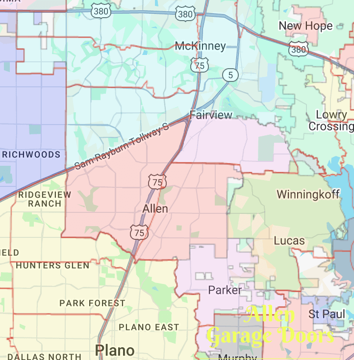 allen-texas-city-&-surronding-map